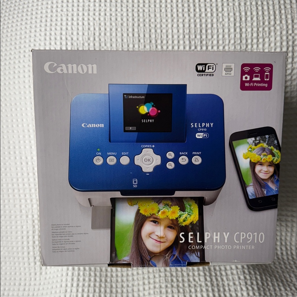NIB - Canon Selphy CP910 Blue Wi-Fi Photo Printer